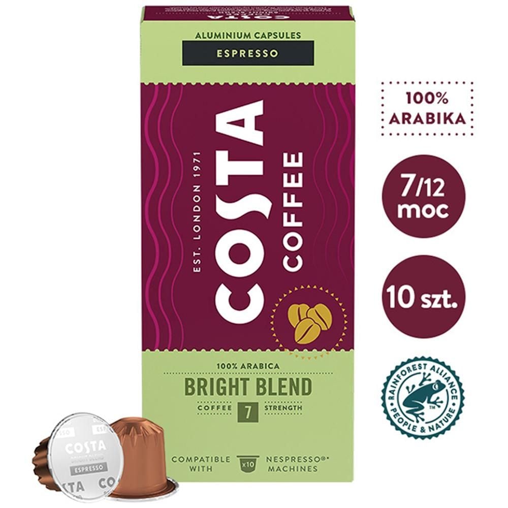 COSTA COFFEE Bright Blend Espresso Kawa w kapsułkach 57 g (10 x 5,7 g)