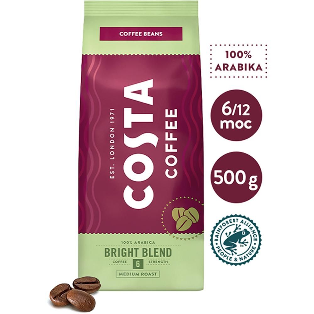 COSTA COFFEE Bright Blend Medium Roast Kawa ziarnista palona 500 g