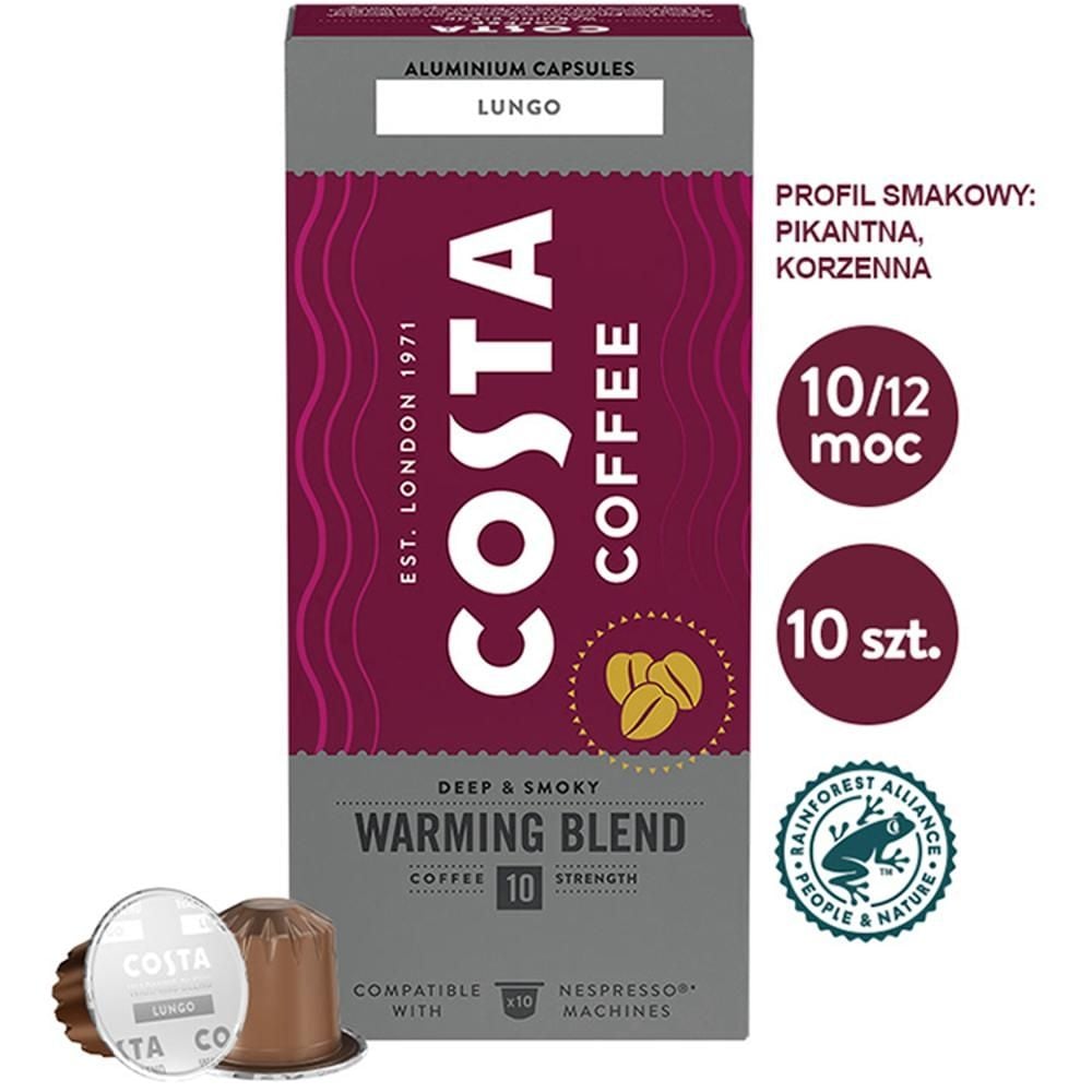 COSTA COFFEE Warming Blend Lungo Kawa w kapsułkach 57 g (10 x 5,7 g)