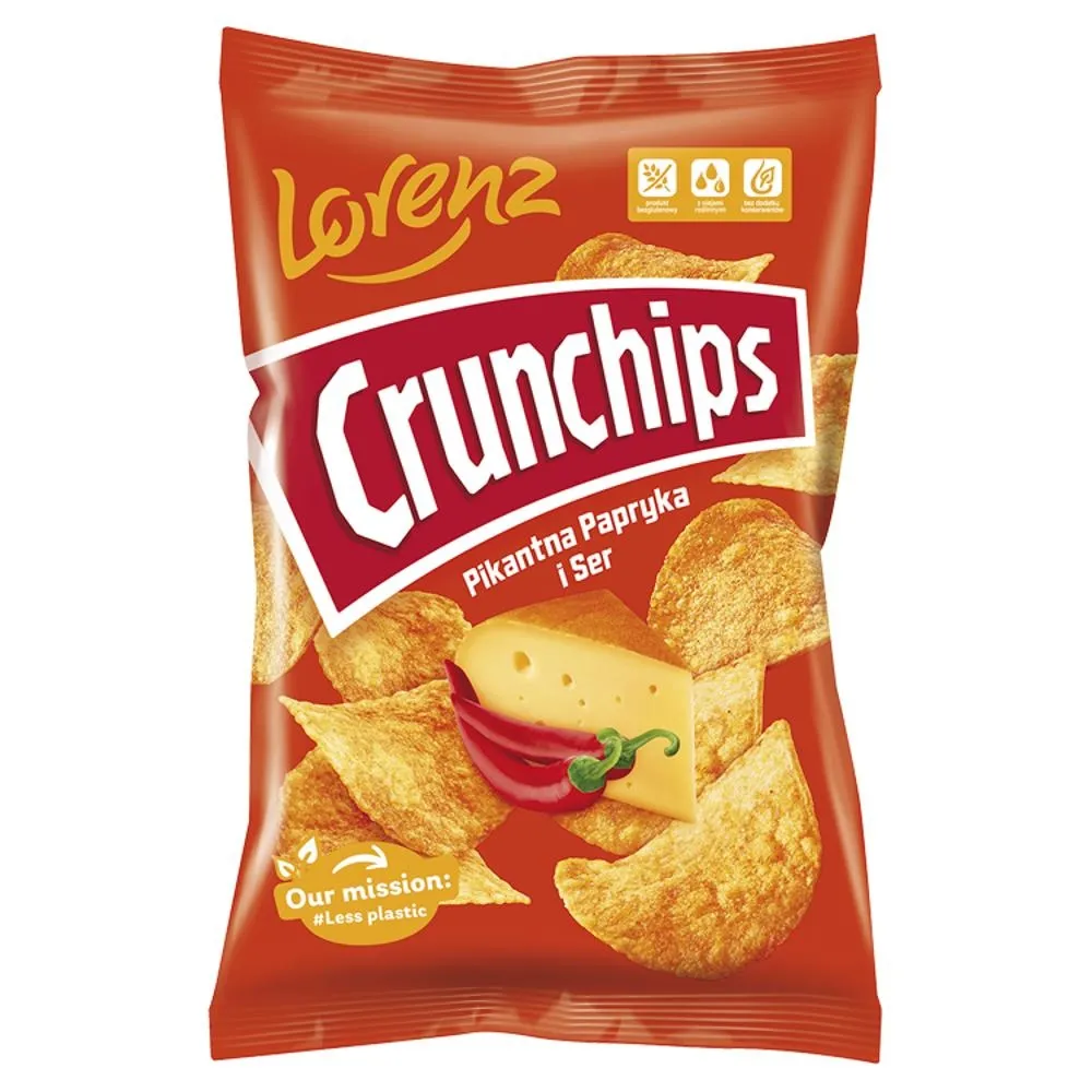 Crunchips Chipsy ziemniaczane pikantna papryka i ser 140 g