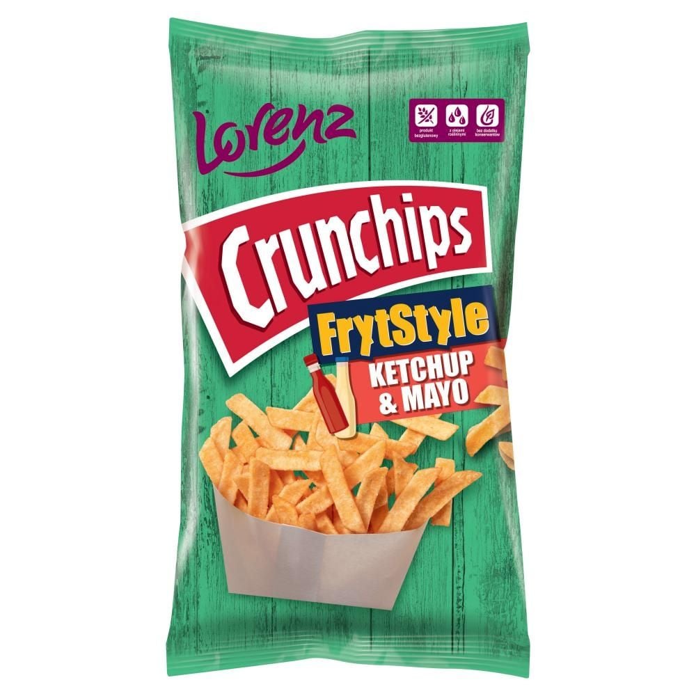 Crunchips FrytStyle Ketchup & Mayo Chipsy ziemniaczane 70 g