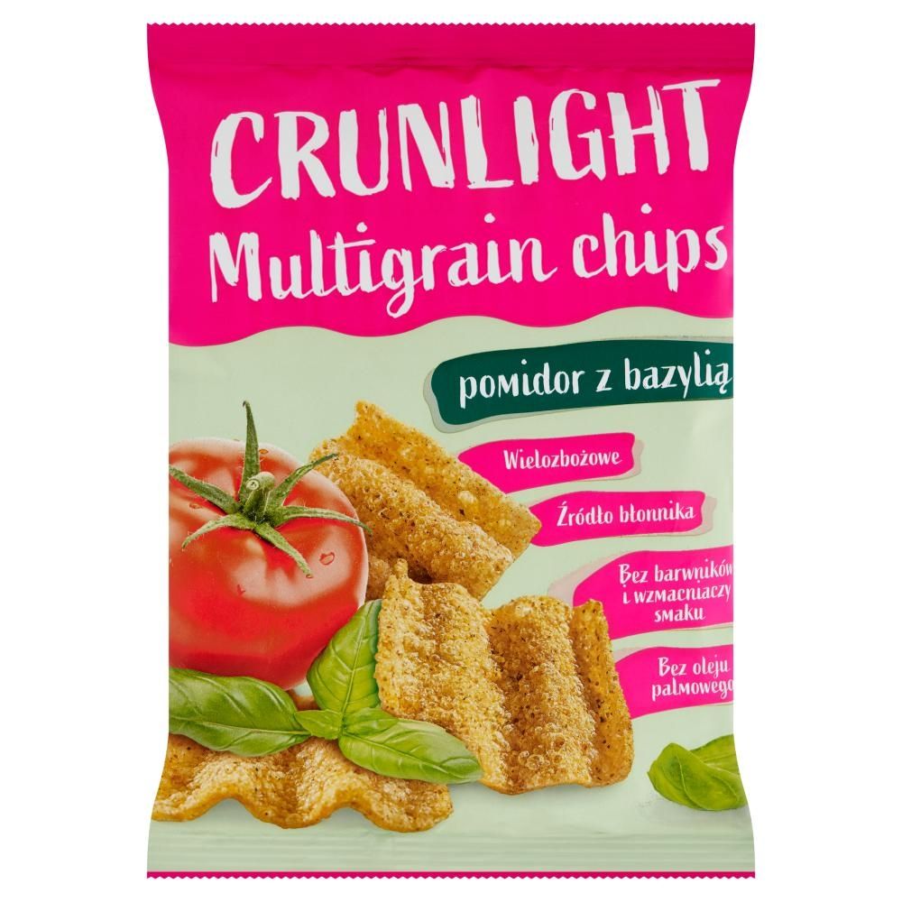 Crunlight Chipsy wielozbożowe pomidor z bazylią 70 g