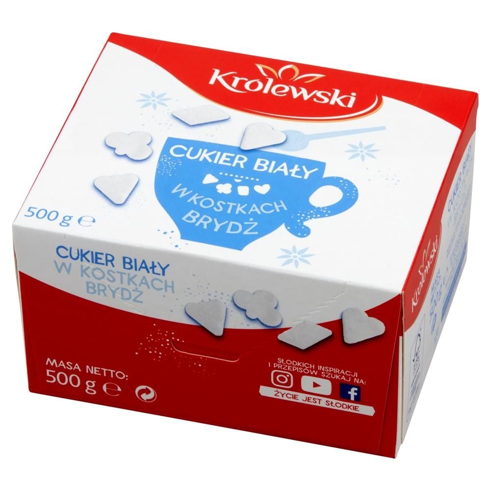 Cukier Królewski Cukier biały w kostkach brydż 500 g