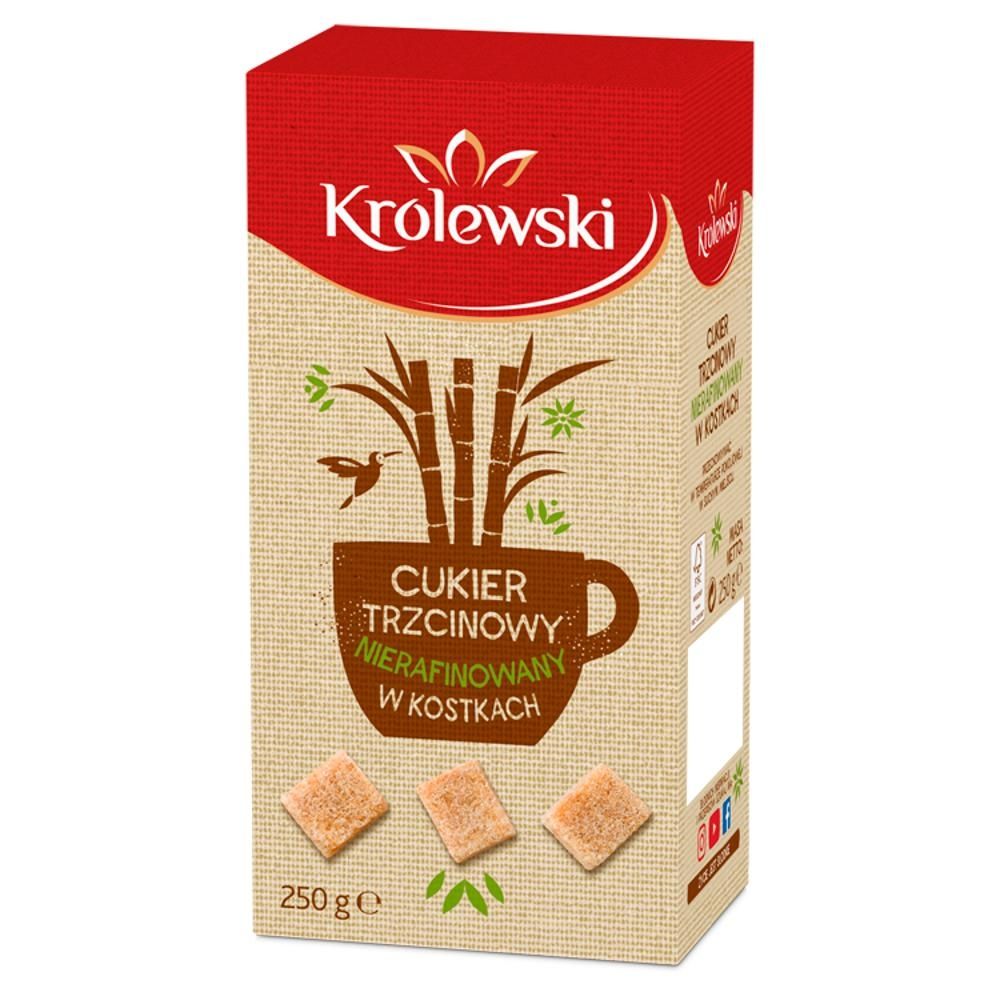 Cukier Królewski Cukier trzcinowy w kostkach 250 g