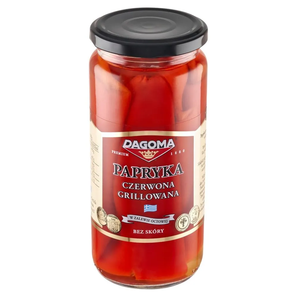 Dagoma Papryka czerwona grillowana w zalewie octowej bez skóry 465 g