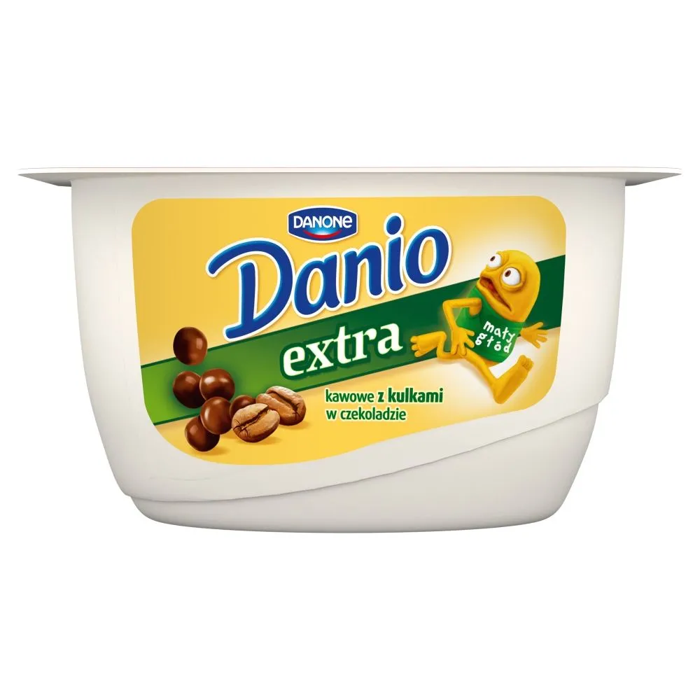 Danone Danio extra Serek homogenizowany kawowy z kulkami w czekoladzie 130 g