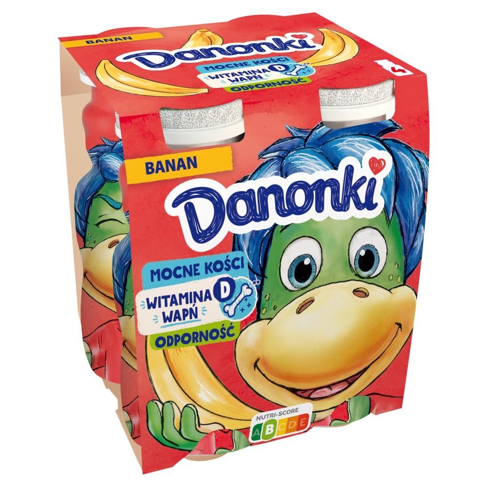 Danone Danonki Jogurt do picia banan 400 g (4 x 100 g)