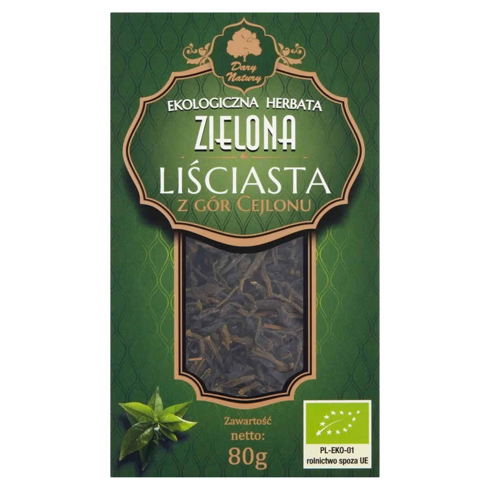 Dary Natury Ekologiczna herbata zielona liściasta 80 g