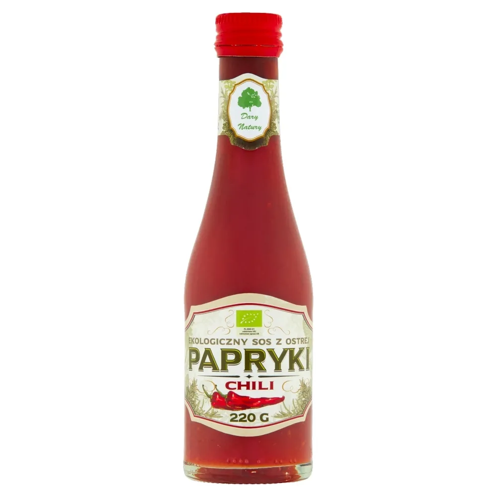 Dary Natury Ekologiczny sos z ostrej papryki chili 220 g