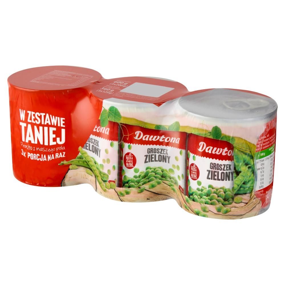 Dawtona Groszek zielony 600 g (3 x 200 g)