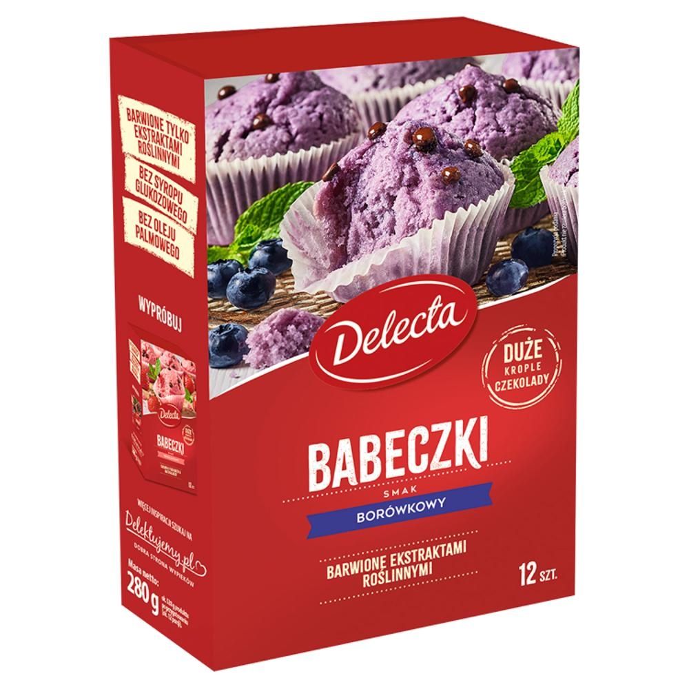 Delecta Babeczki smak borówkowy mieszanka do domowego wypieku ciasta 280 g