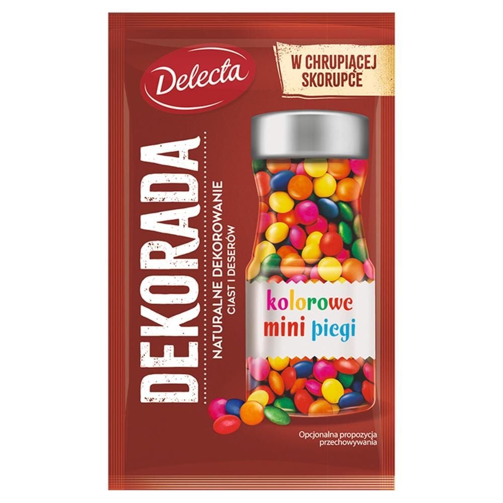 Delecta Dekorada Kolorowe mini piegi 35 g