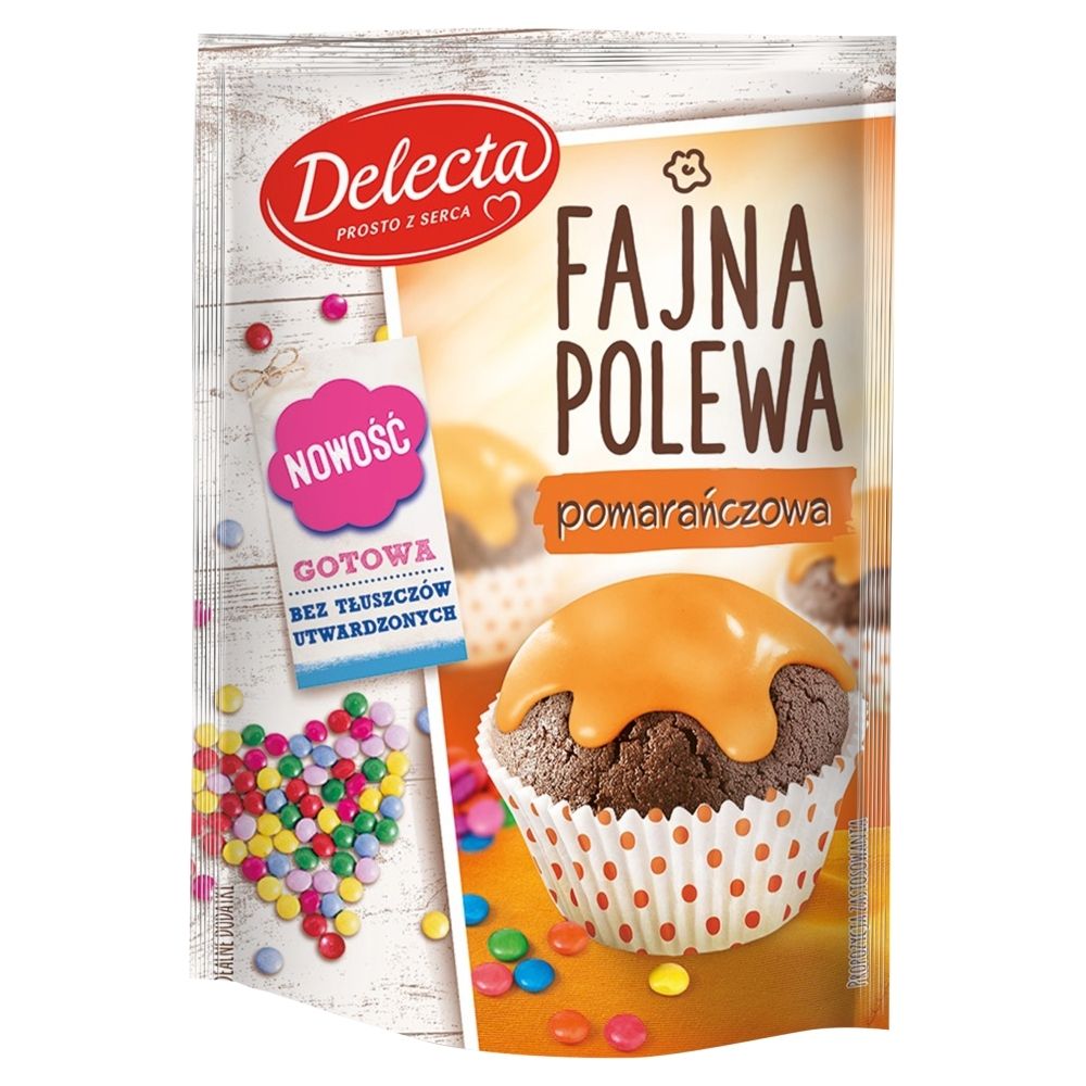 Delecta Fajna polewa pomarańczowa 80 g