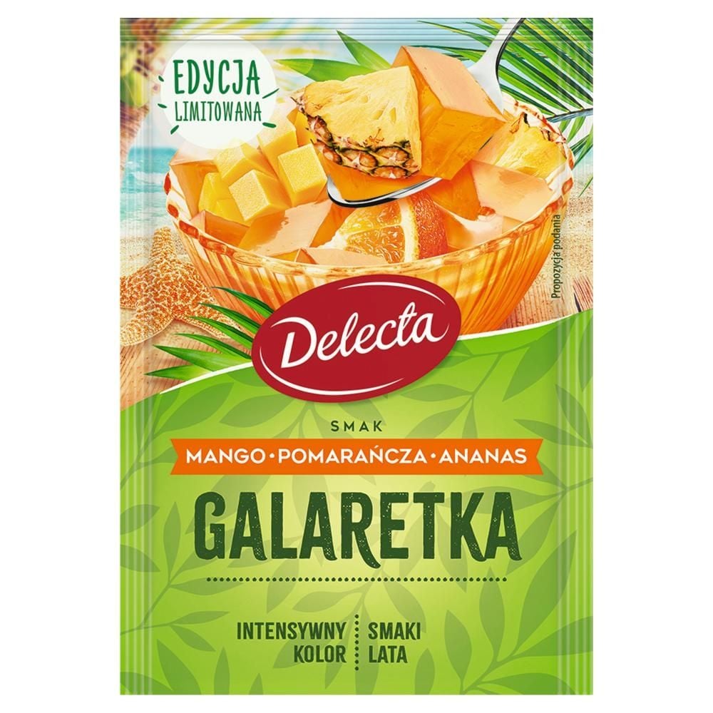 Delecta Galaretka smak mango pomarańcza ananas 50 g