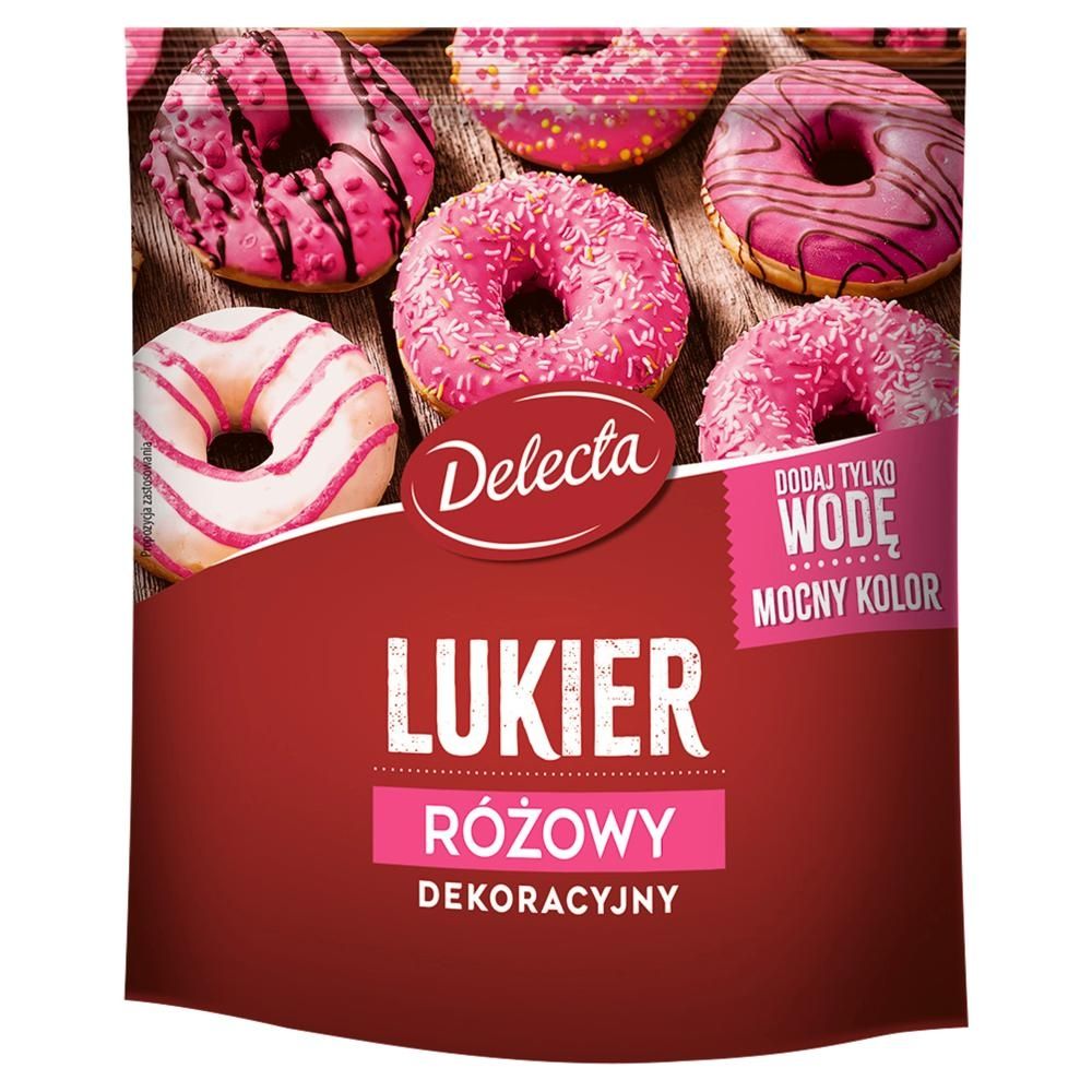 Delecta Lukier dekoracyjny różowy 80 g