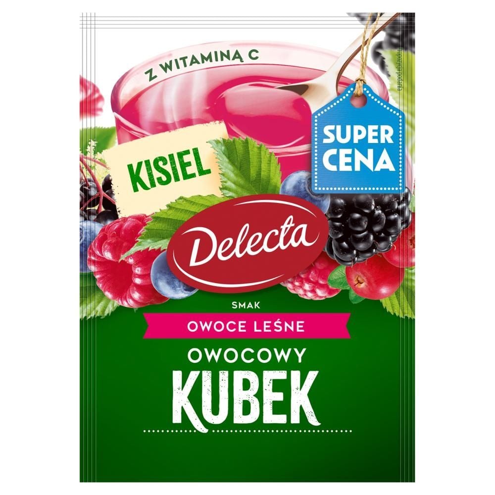 Delecta Owocowy kubek Kisiel smak owoce leśne 30 g