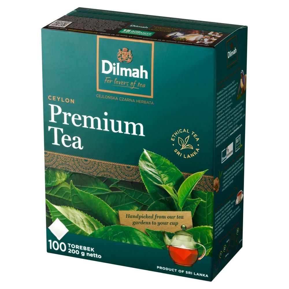 Dilmah Ceylon Premium Tea Klasyczna czarna herbata 200 g (100 x 2 g)