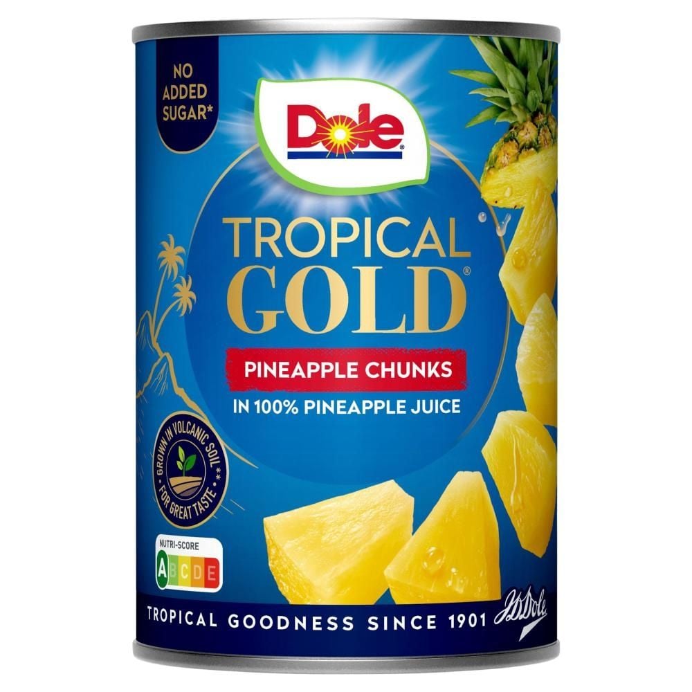 Dole Tropical Gold Kawałki ananasa w soku 567 g