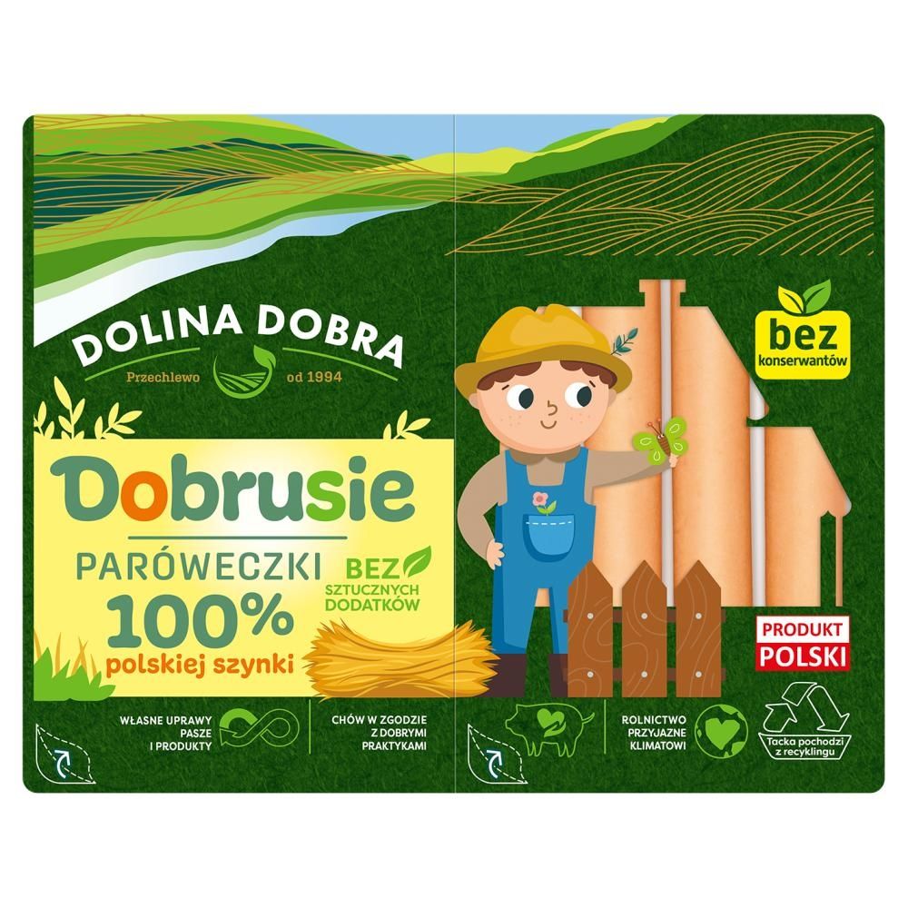 Dolina Dobra Dobrusie Paróweczki 100 % polskiej szynki 160 g (2 x 80 g)