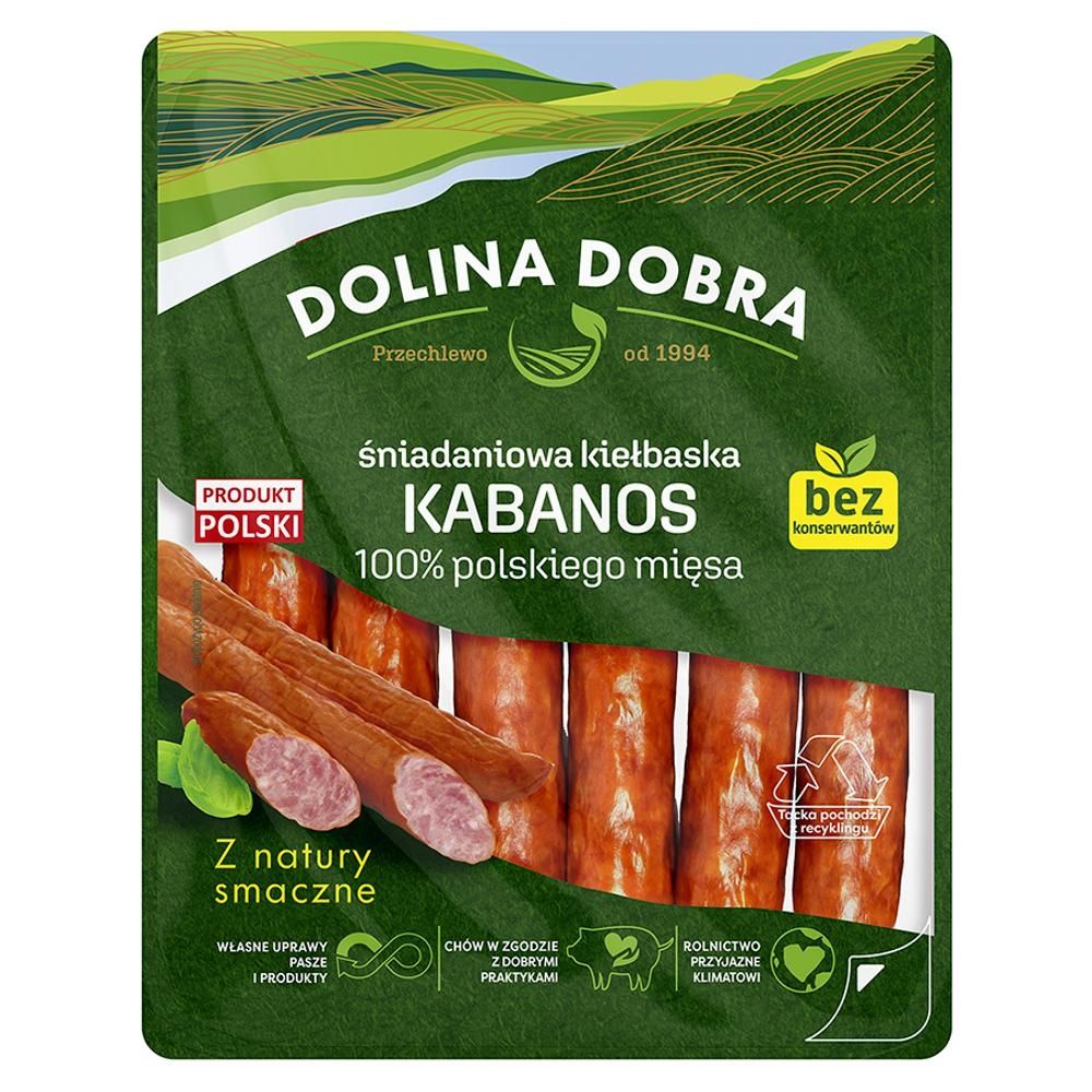 Dolina Dobra Śniadaniowa kiełbaska kabanos 200 g