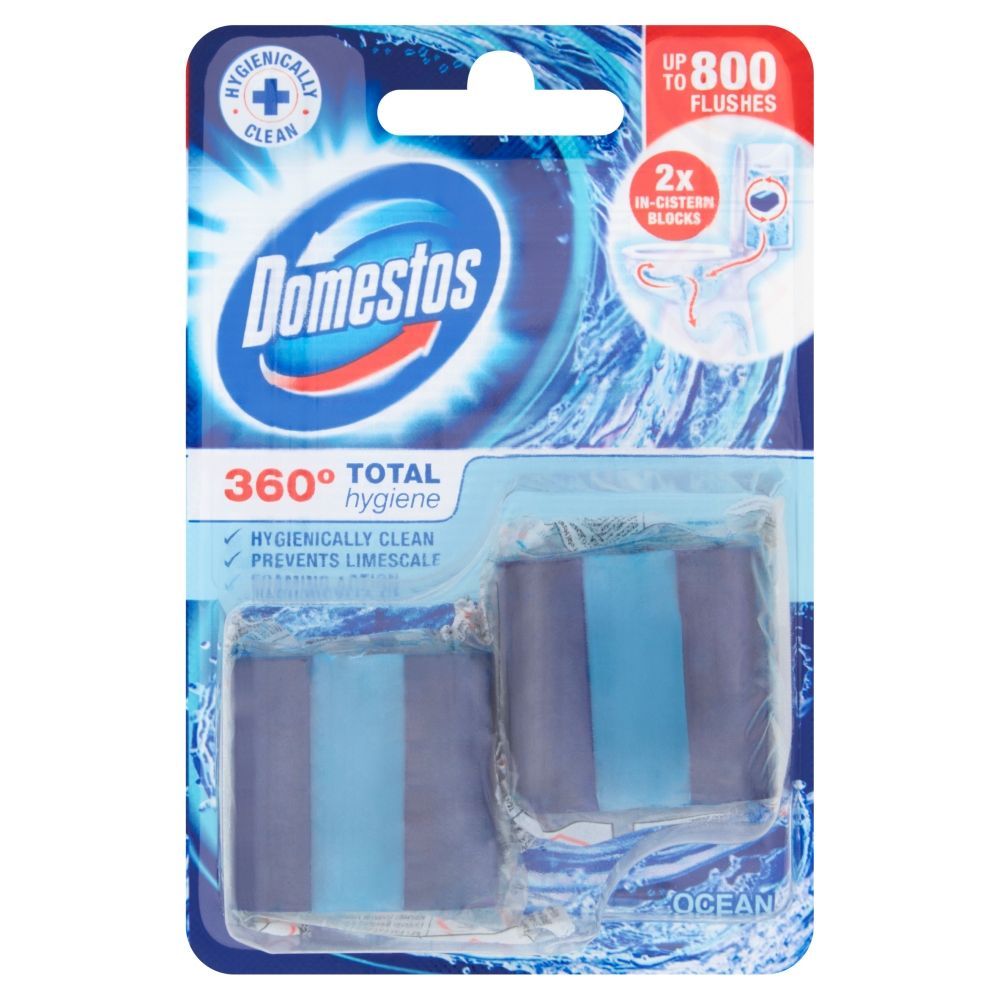 Domestos 360° Total Hygiene Ocean Kostka do spłuczki 2 x 50 g