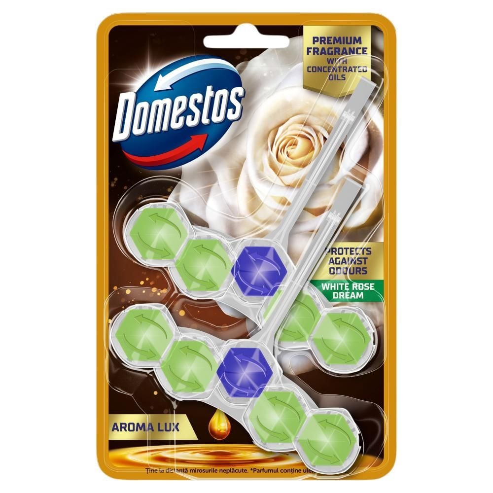 Domestos Aroma Lux White Rose Dream Kostka toaletowa 2 x 50 g