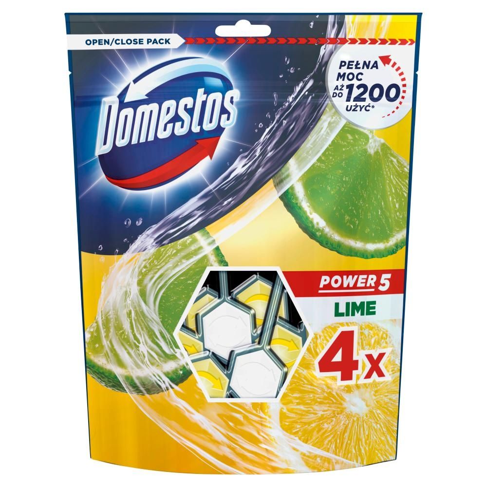 Domestos Power 5 Lime Kostka toaletowa 4 x 55 g