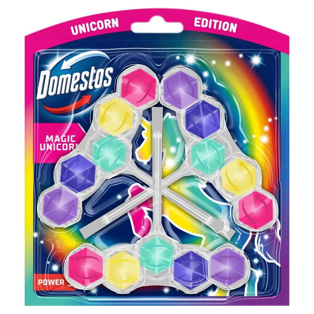 Domestos Power 5 Magic Unicorn Kostka toaletowa 3 x 50 g