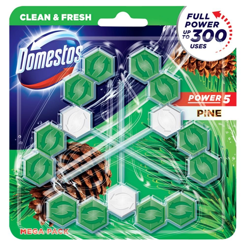 Domestos Power 5 Pine Kostka toaletowa 3 x 55 g