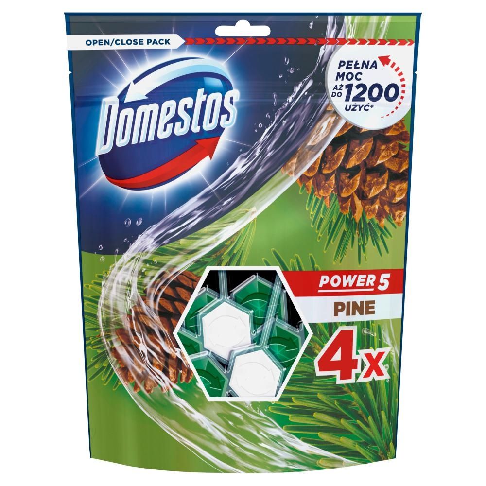 Domestos Power 5 Pine Kostka toaletowa 4 x 55 g