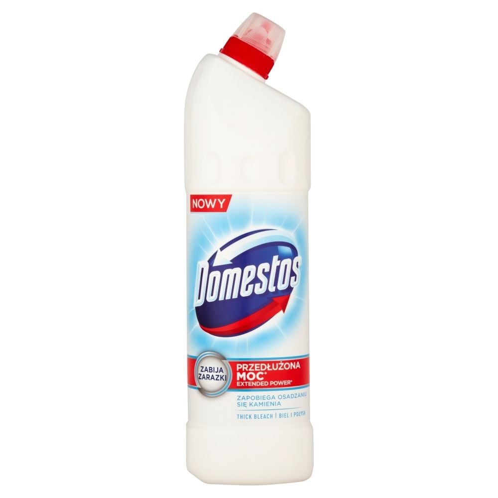 Domestos Przedłużona Moc Biel i połysk Płyn czyszcząco-dezynfekujący 1250 ml