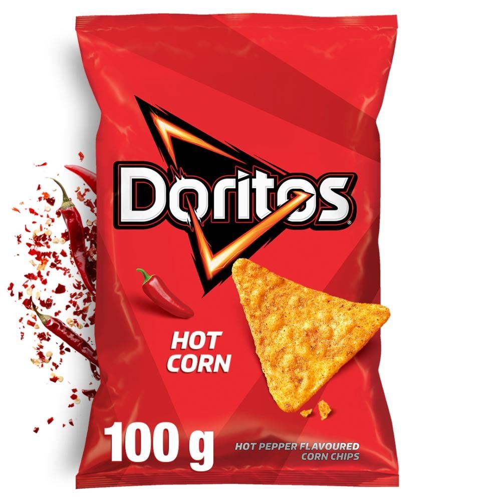 Doritos Hot Corn Chipsy kukurydziane o smaku ostrej papryki 100 g