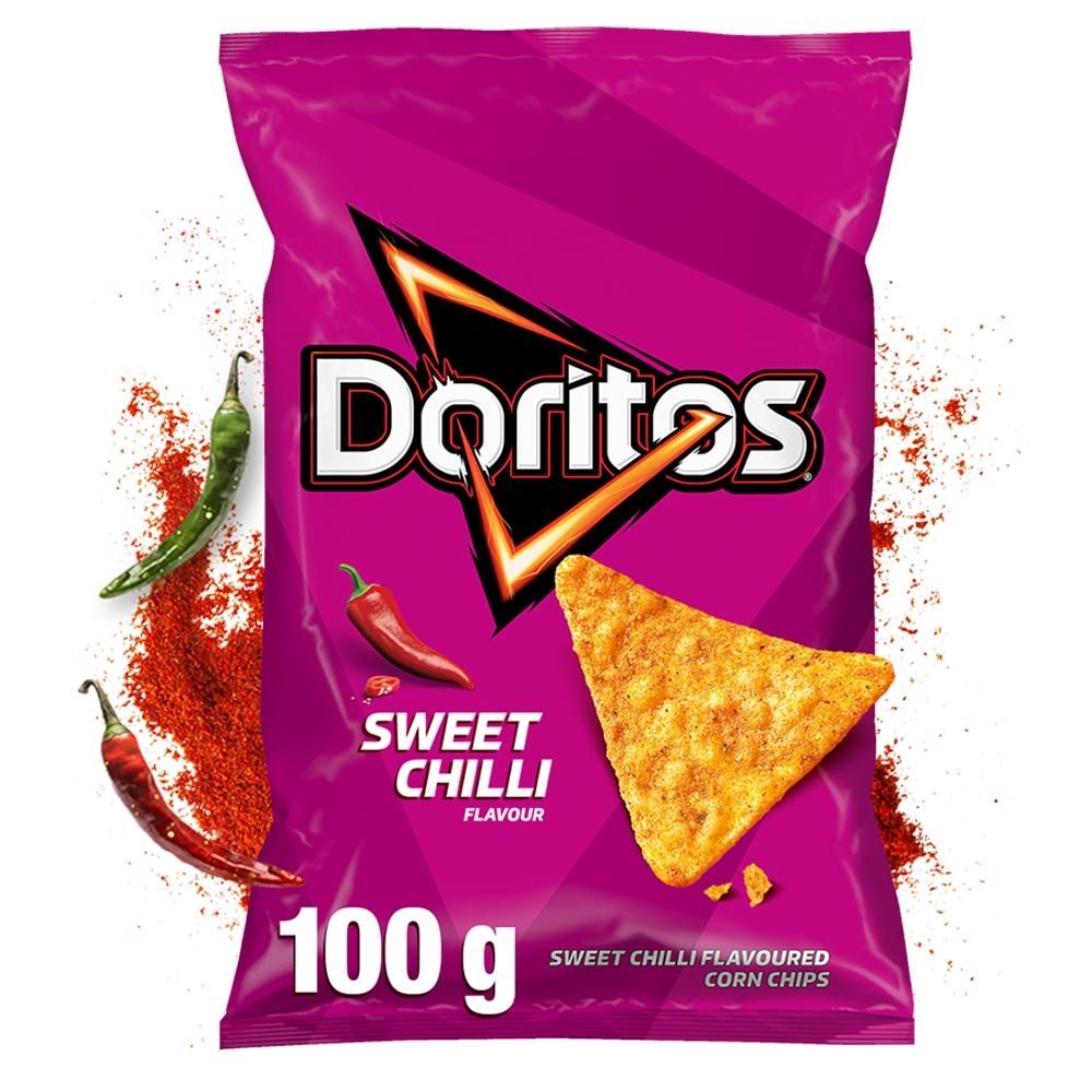 Doritos Sweet Chilli Chipsy kukurydziane o smaku słodkiego chilli 100 g