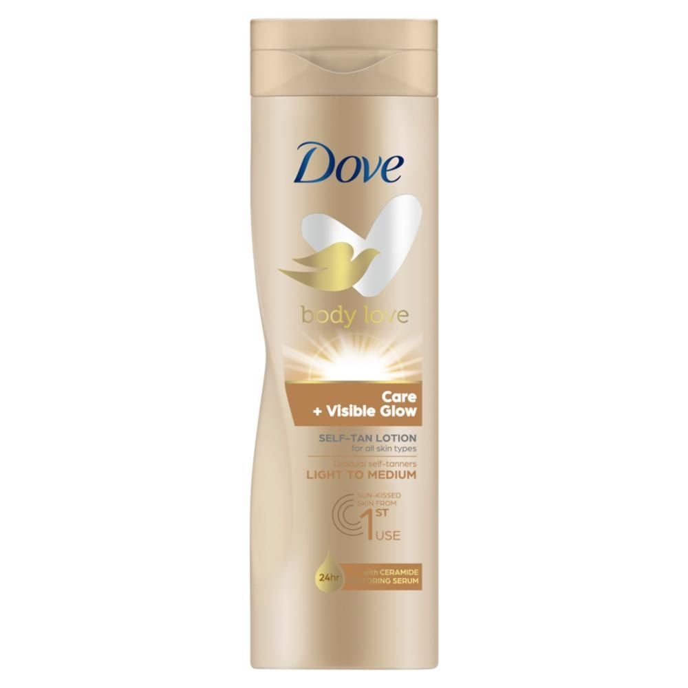 Dove Body Love Care + Visible Glow Balsam brązujący dla jasnej średniej karnacji 250 ml