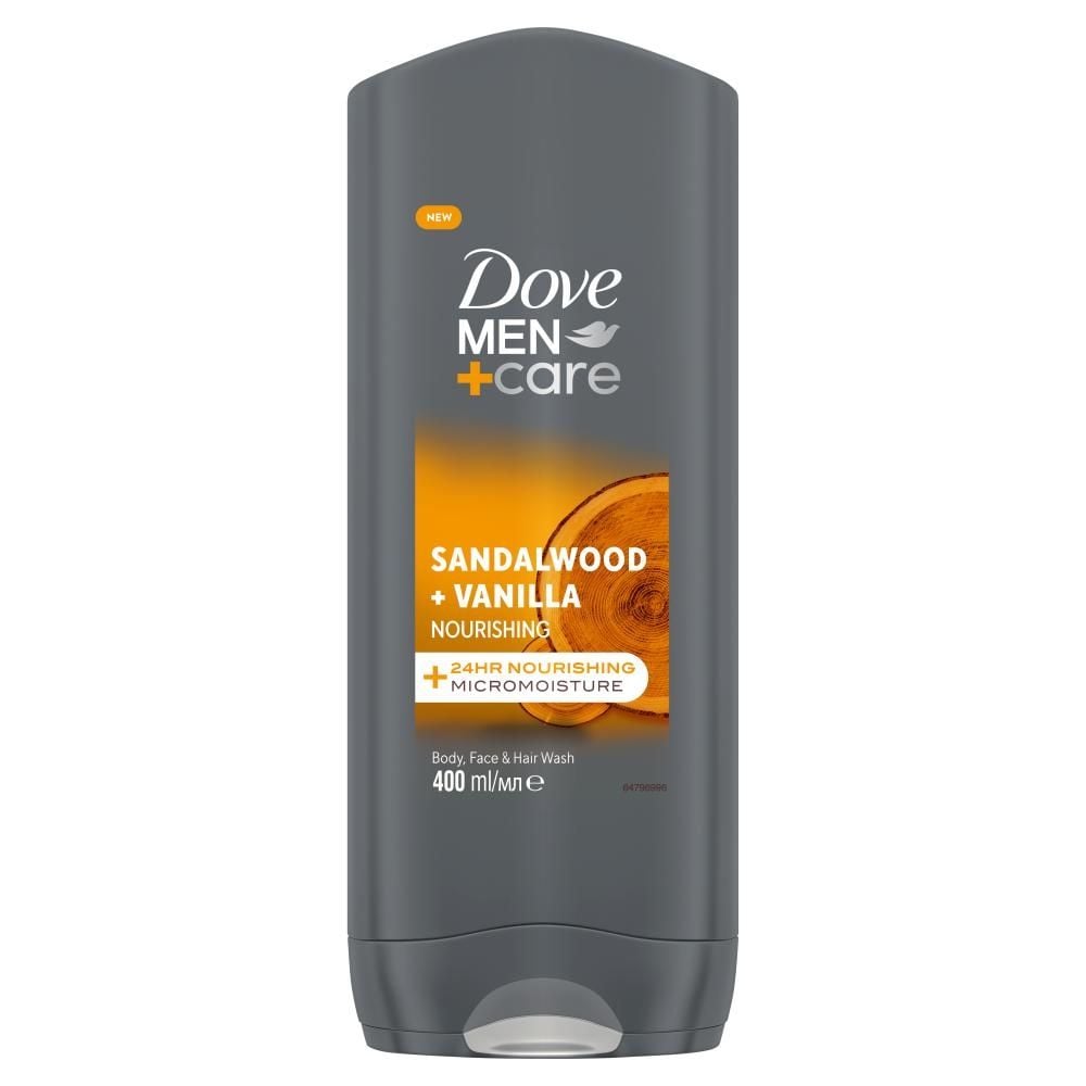 Dove Men+Care Sandalwood + Vanilla Żel pod prysznic 3 w 1 400 ml