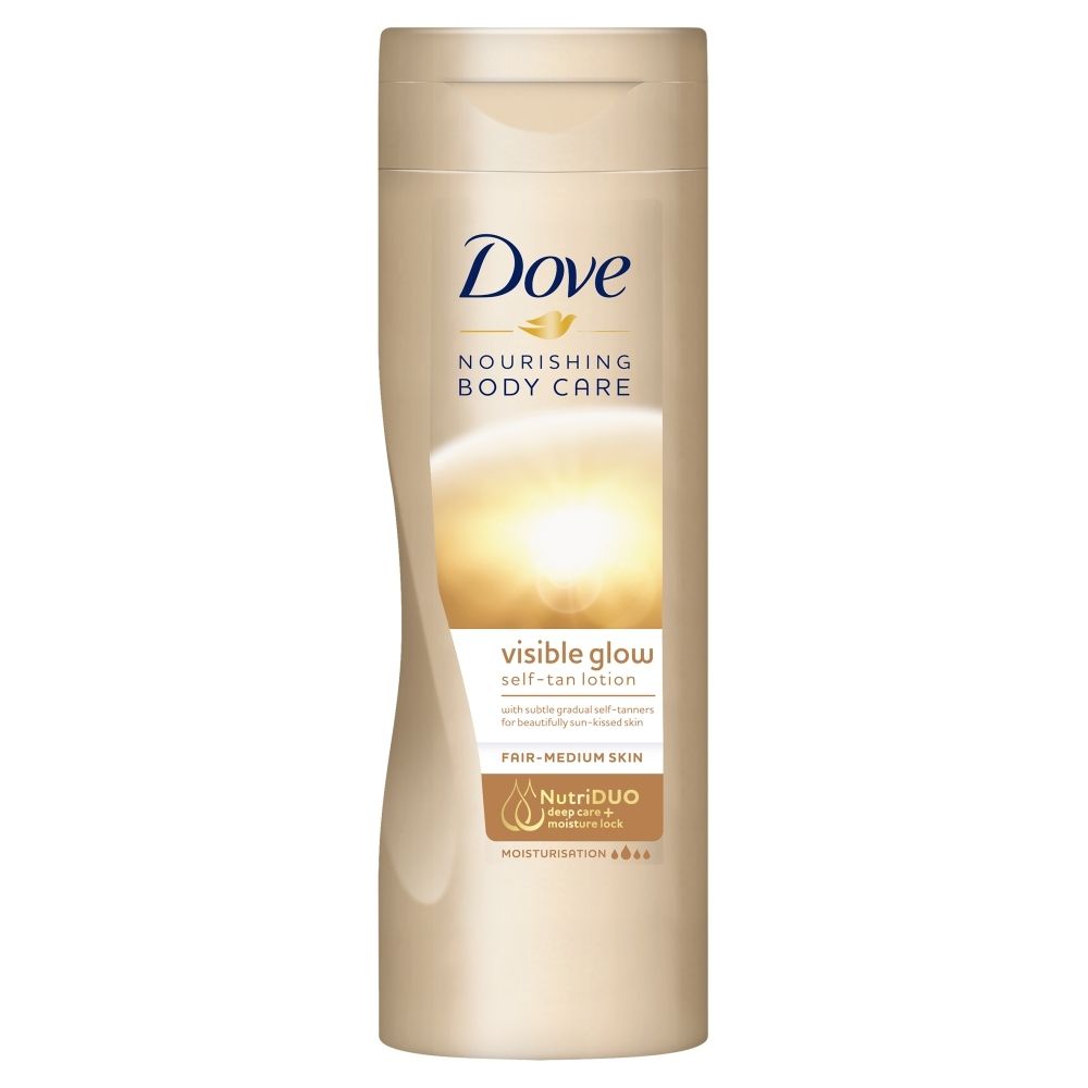 Dove Nourishing Body Care Balsam do ciała z samoopalaczem jasna i średnia karnacja 400 ml