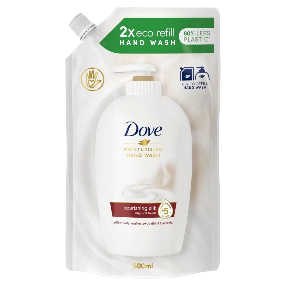 Dove Nourishing Silk Pielęgnujące mydło w płynie zapas 500 ml