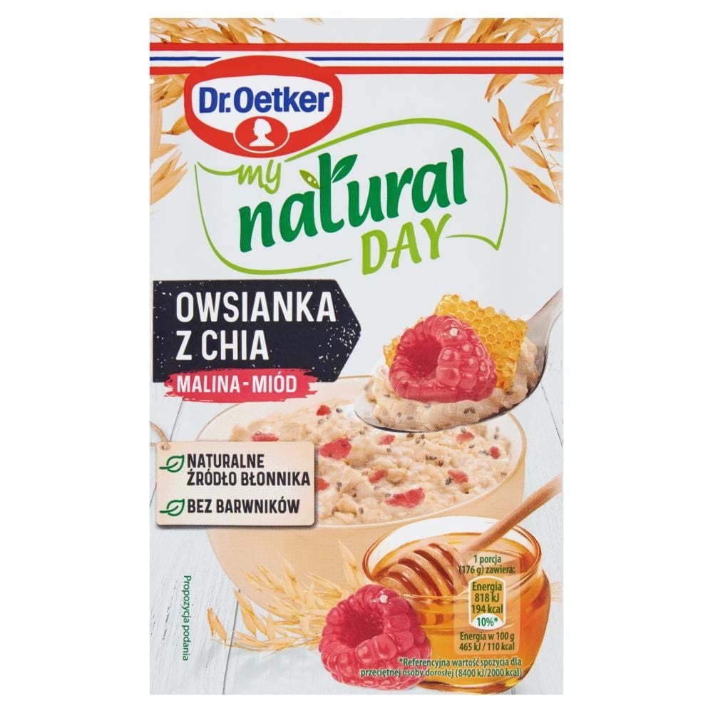 Dr. Oetker My Natural Day Owsianka z chia malina-miód 51 g