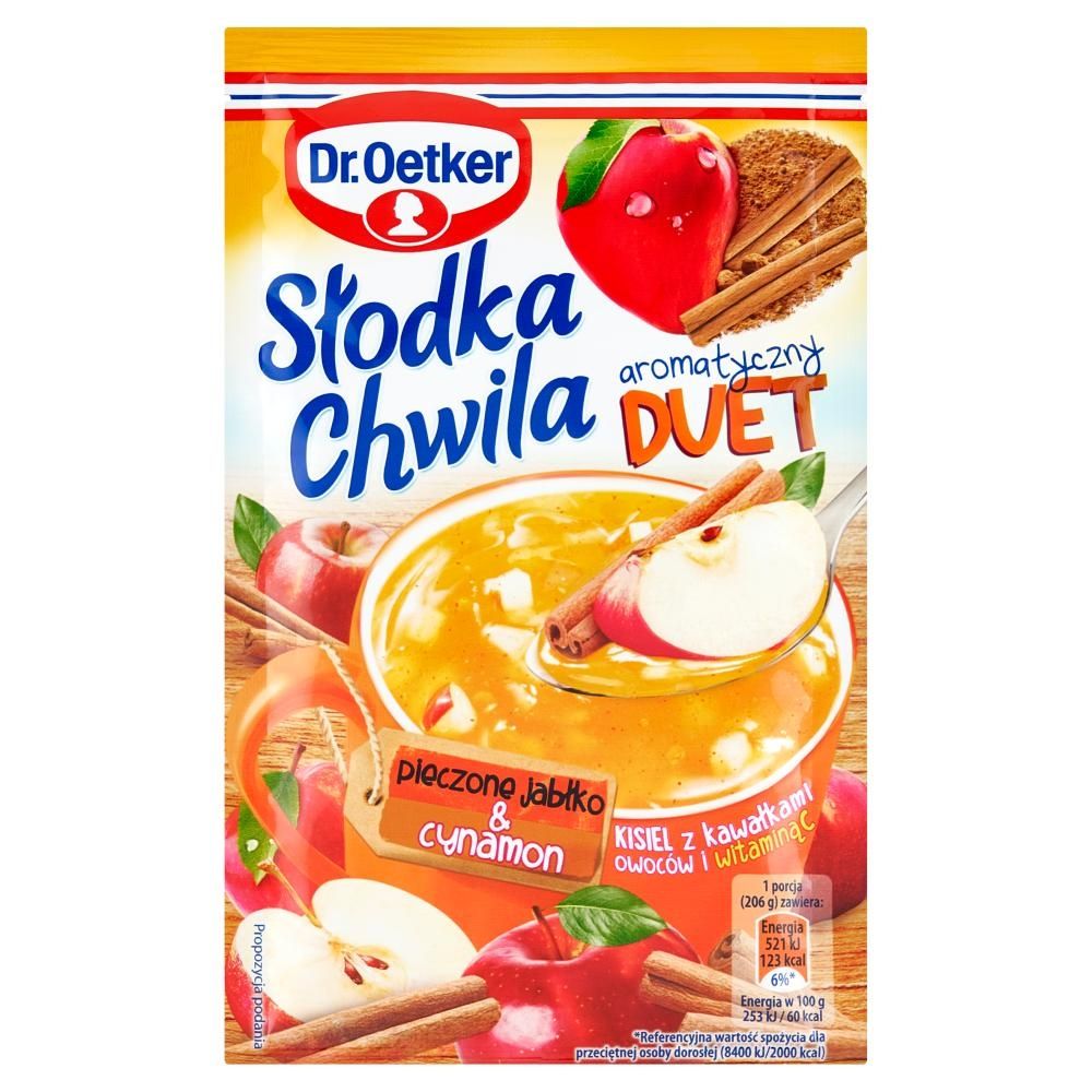 Dr. Oetker Słodka Chwila Kisiel z kawałkami owoców pieczone jabłko & cynamon 31,5 g