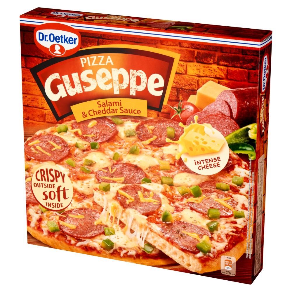 Dr.Oetker Guseppe Pizza z salami i sosem cheddar 418 g