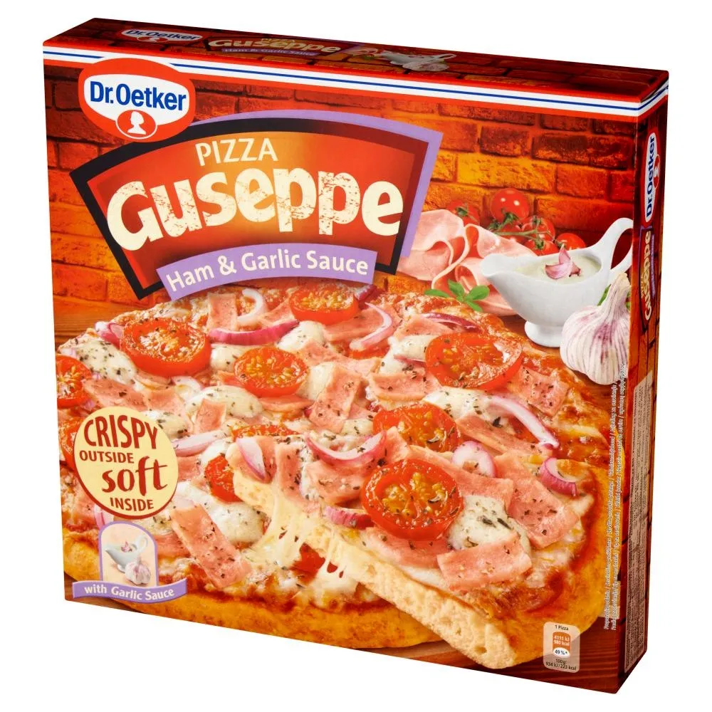 Dr. Oetker Guseppe Pizza z szynką i sosem czosnkowym 440 g