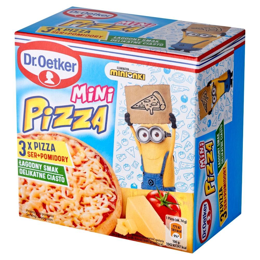 Dr. Oetker Mini pizza ser + pomidory 220 g (3 sztuki)