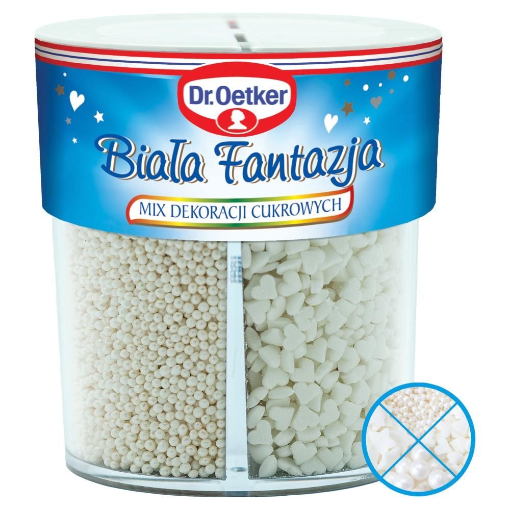 Dr. Oetker Mix dekoracji cukrowych biała fantazja 73 g