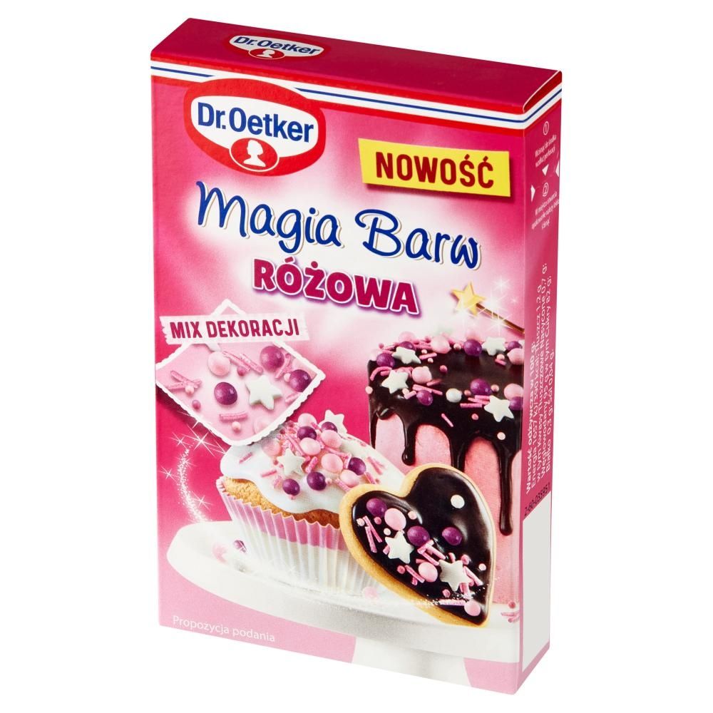 Dr. Oetker Mix dekoracji magia barw różowa 70 g