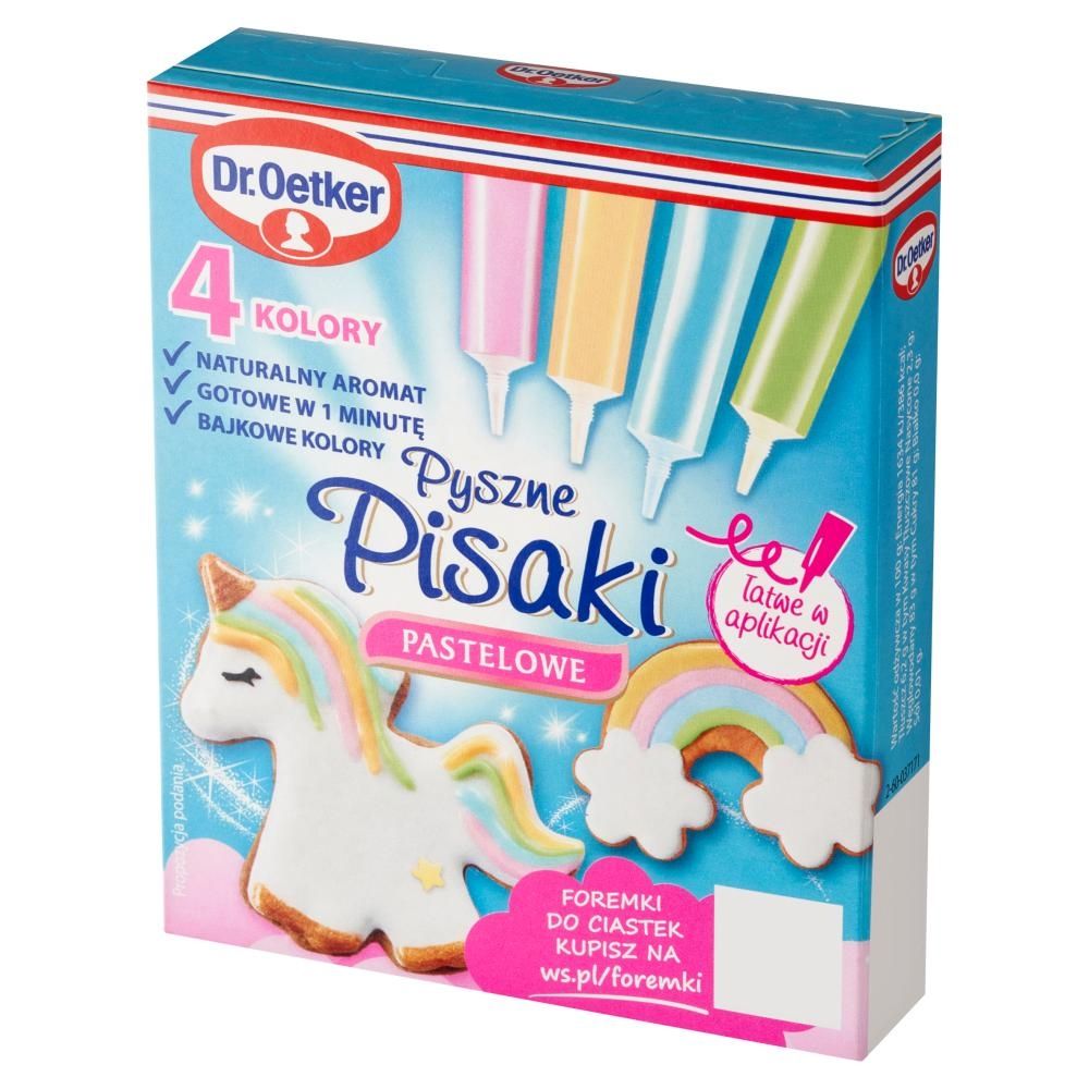 Dr. Oetker Pyszne pisaki pastelowe 76 g (4 x 19 g)