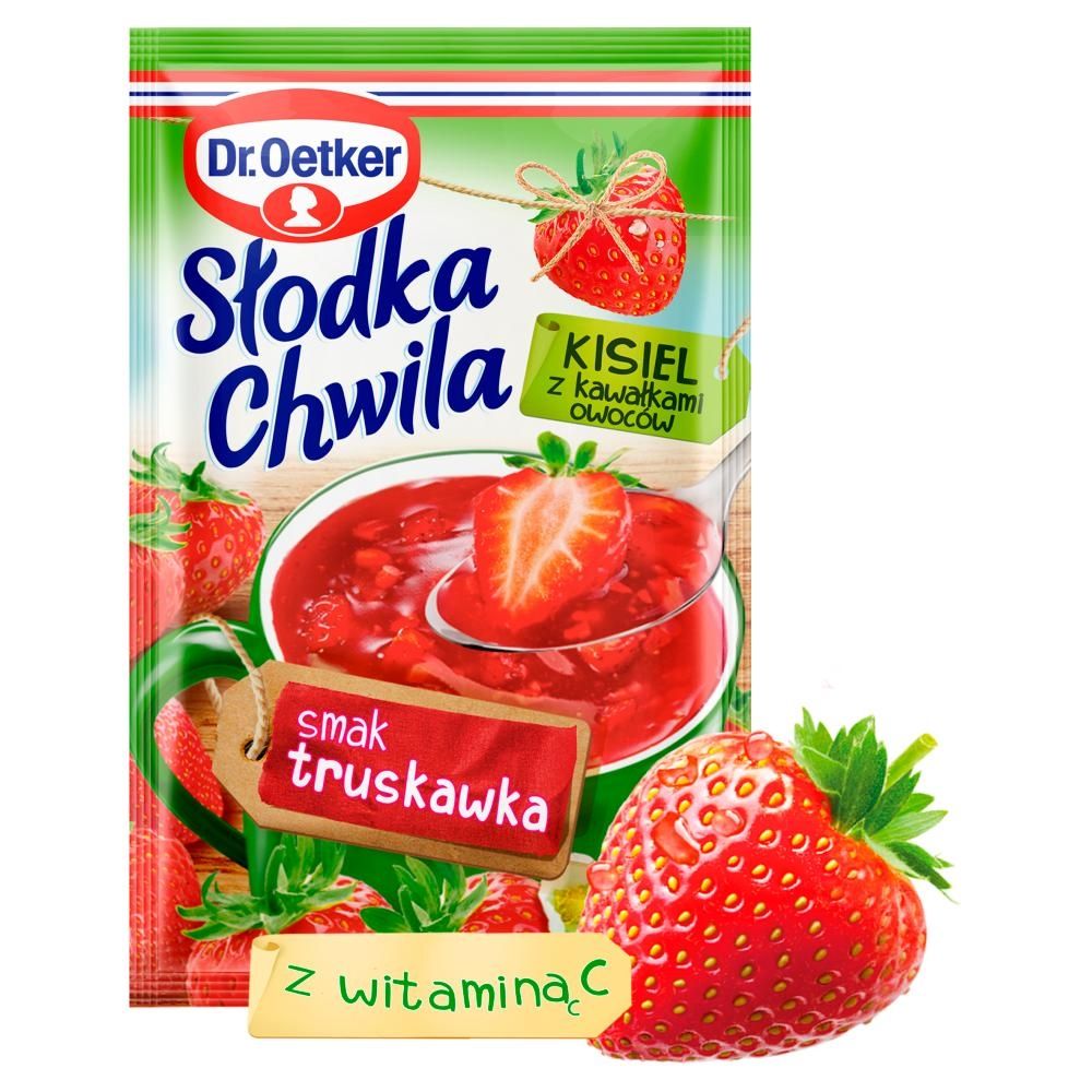 Dr. Oetker Słodka Chwila Kisiel z kawałkami owoców smak truskawka 31,5 g