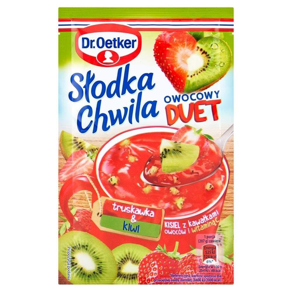 Dr. Oetker Słodka Chwila Kisiel z kawałkami owoców truskawka & kiwi 32 g