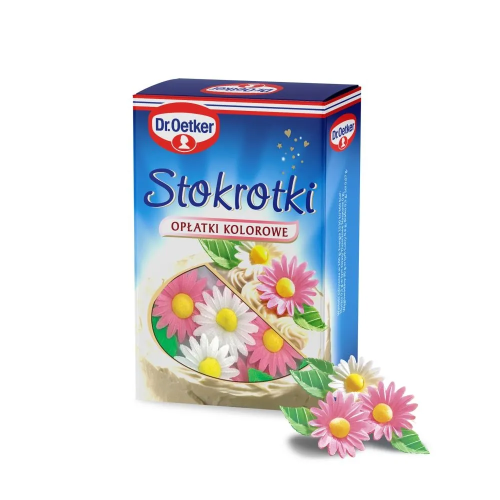 Dr. Oetker Stokrotki opłatki kolorowe 24 sztuki