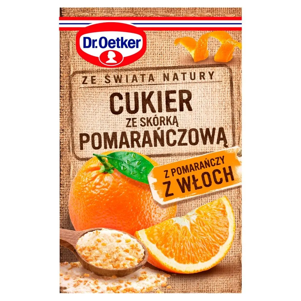 Dr. Oetker Ze świata natury Cukier ze skórką pomarańczową 15 g