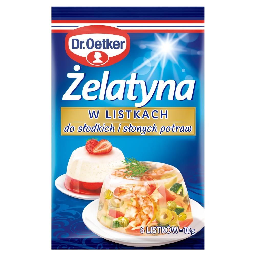 Dr. Oetker Żelatyna w listkach 10 g (6 sztuk)